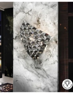 Aplique de pared Satén – Schuller – Pantalla de cristales, diseño decorativo