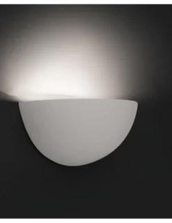 Aplique de pared Snow – Faro – Lámpara de yeso blanco, 28 cm