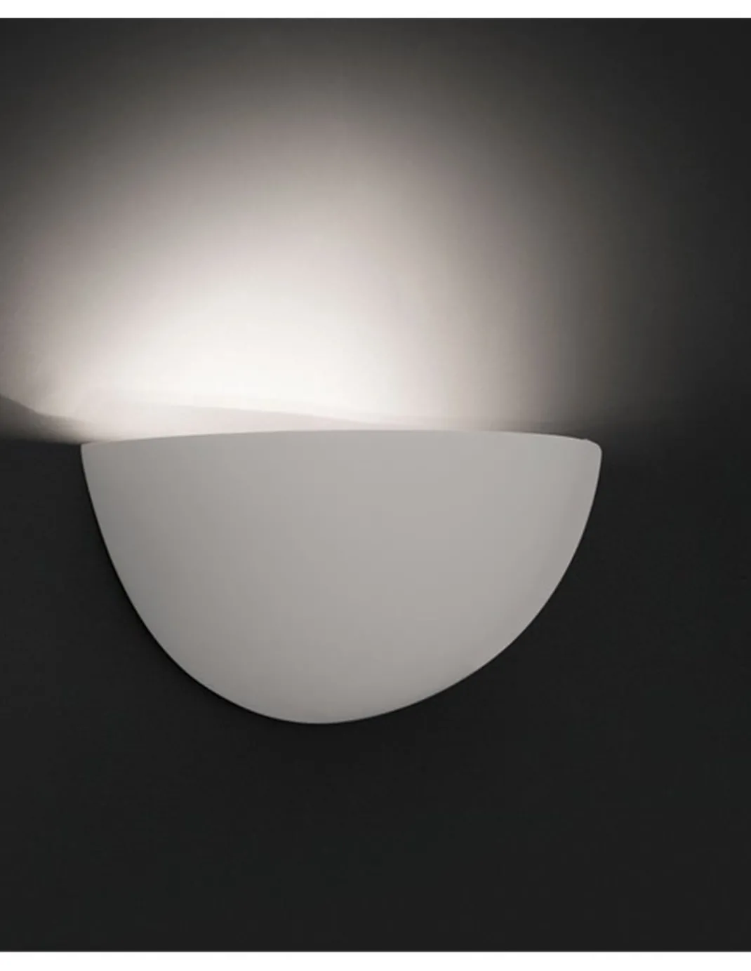 Aplique de pared Snow – Faro – Lámpara de yeso blanco, 28 cm