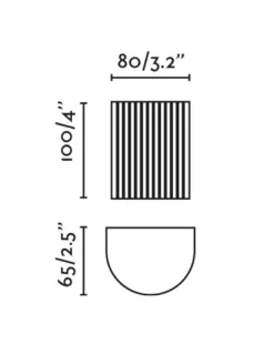 Aplique de pared Sole - Faro - Diseño estriado, luz ambiental
