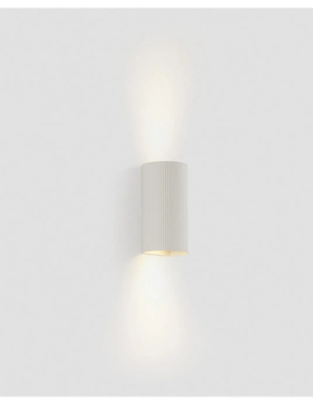 Aplique de pared Sole - Faro - Doble iluminación, pantalla estriada
