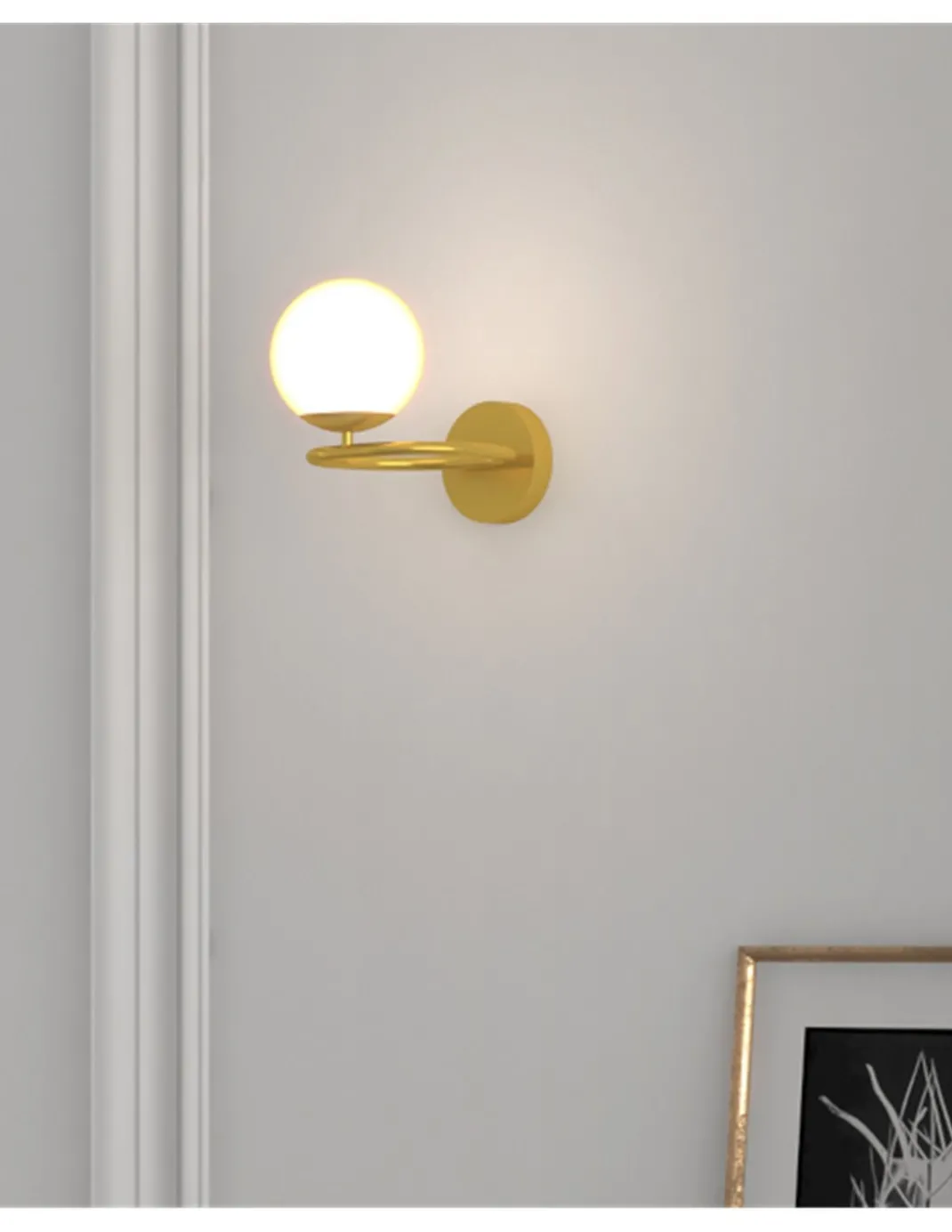 Aplique de pared Sphere – Pujol – Lámpara tipo bola, Pantalla inclinable