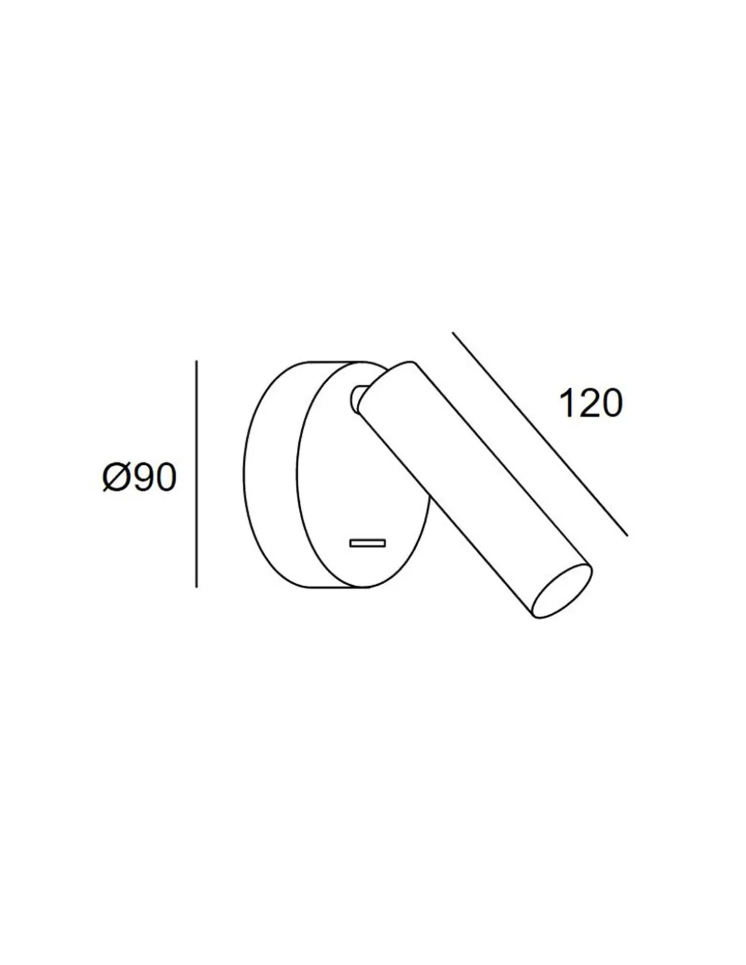 Aplique de pared Stylus Switch – LedsC4 – Lámpara de lectura con interruptor, LED 3000K, Disponible en blanco o negro