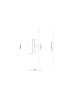 Aplique de pared Sual - Aromas - Lámpara de cerámica o alabastro, 2 tamaños, LED 3000K