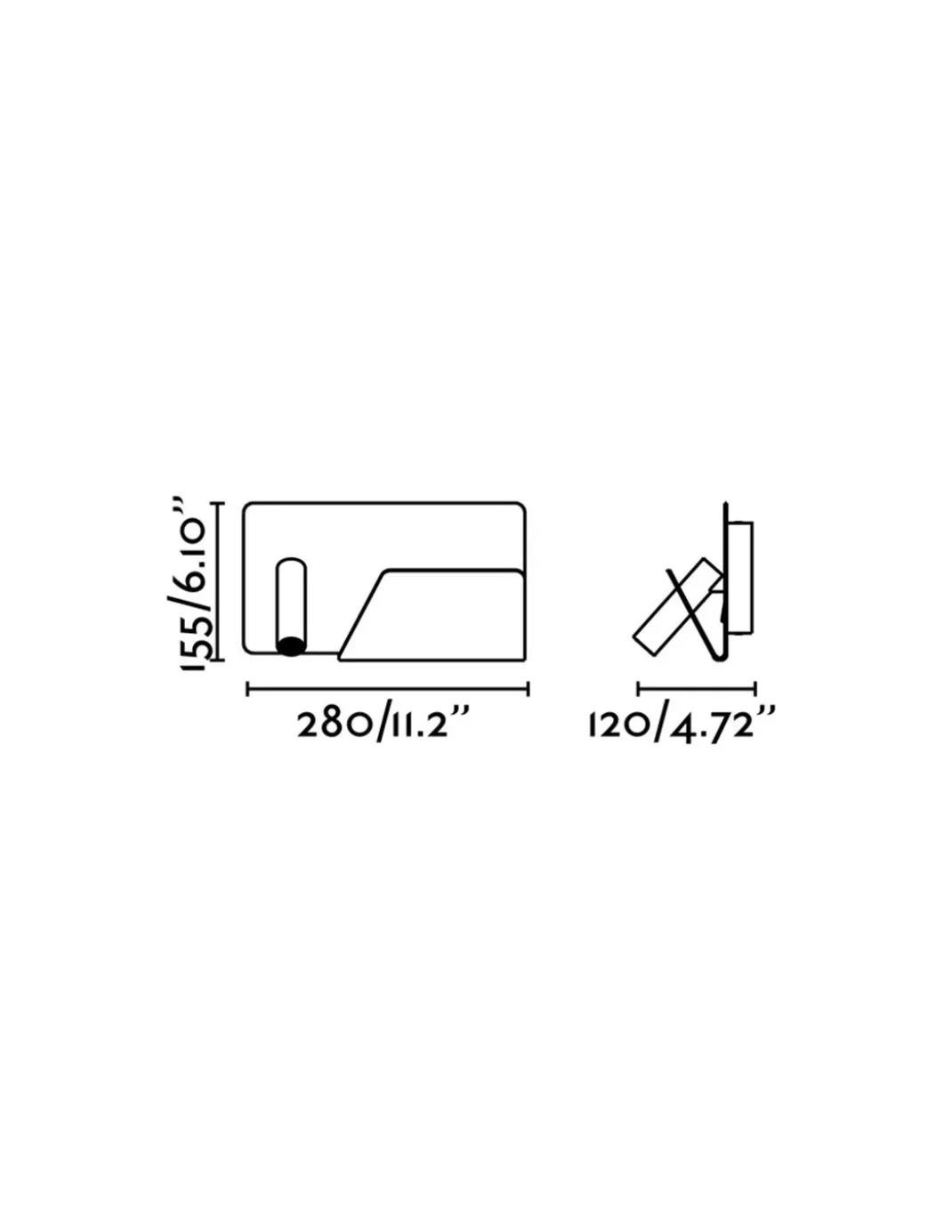 Aplique de pared Suau Derecho - Faro - Lámpara con bandeja y USB, luz orientable