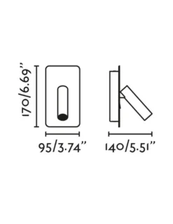 Aplique de pared Suau - Faro - Lámpara con lector y USB