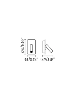 Aplique de pared Suau - Faro - Lámpara con cargador USB y lector LED
