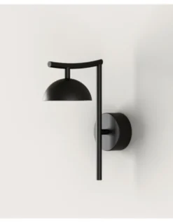 Aplique de pared Tana - Aromas - Lámpara de pared negra decorativa, LED Regulable Dali-Push