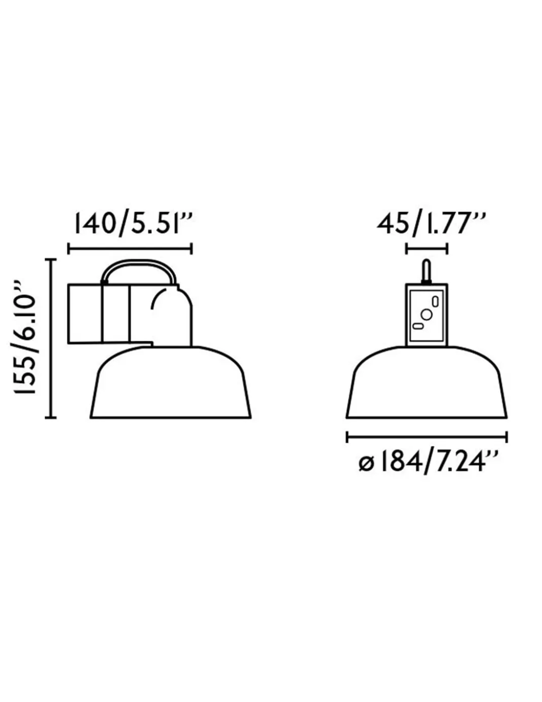 Aplique de pared Tatawin – Faro – Lámpara decorativa en blanco o negro