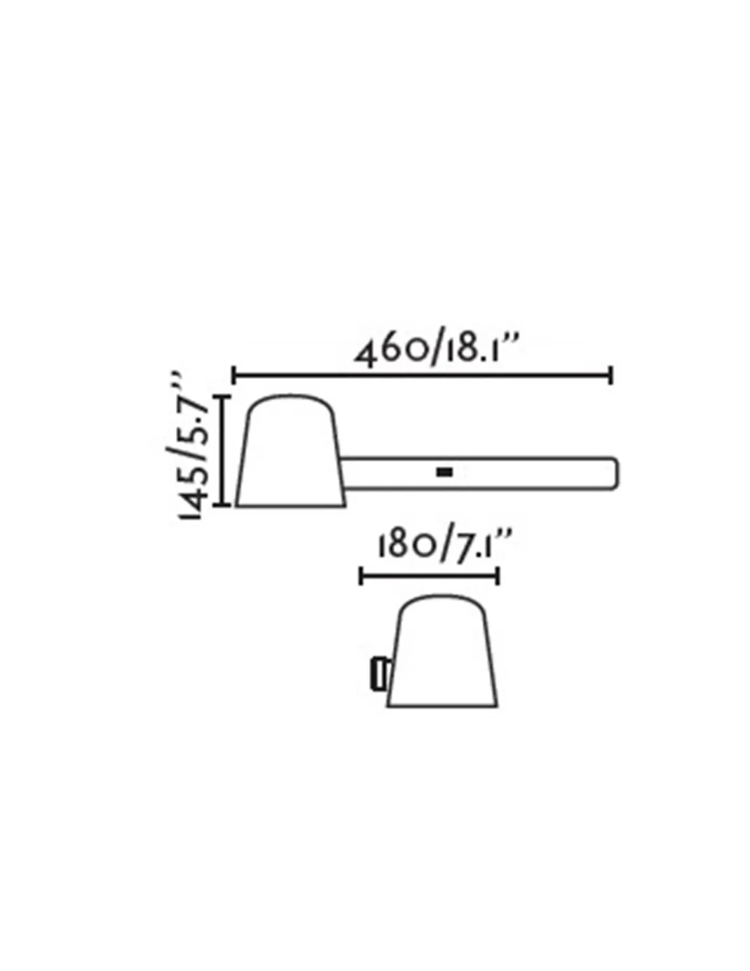 Aplique de pared Tila – Faro – Lámpara con cabezal orientable, diseño moderno