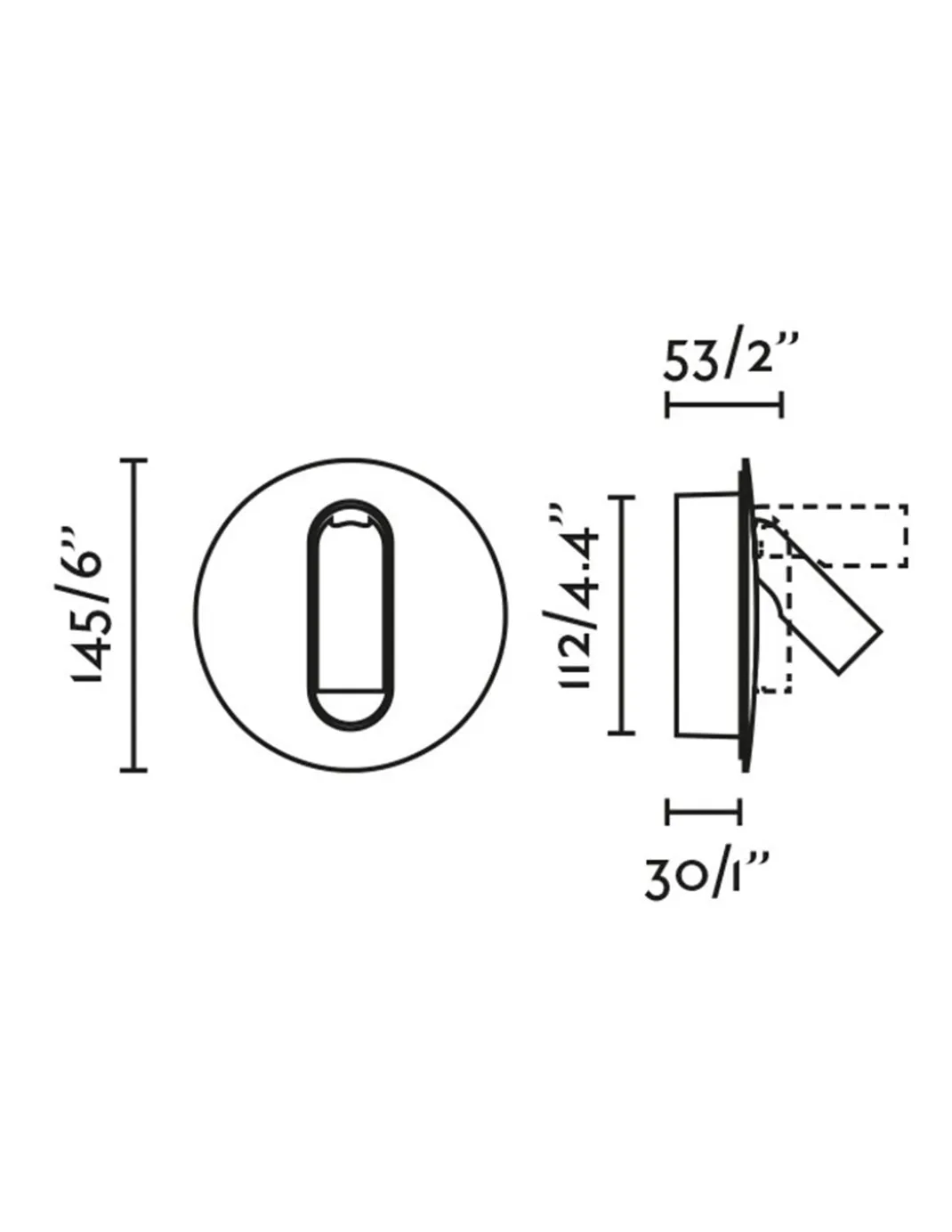 Aplique de pared Timit - Faro - Lámpara de lectura orientable