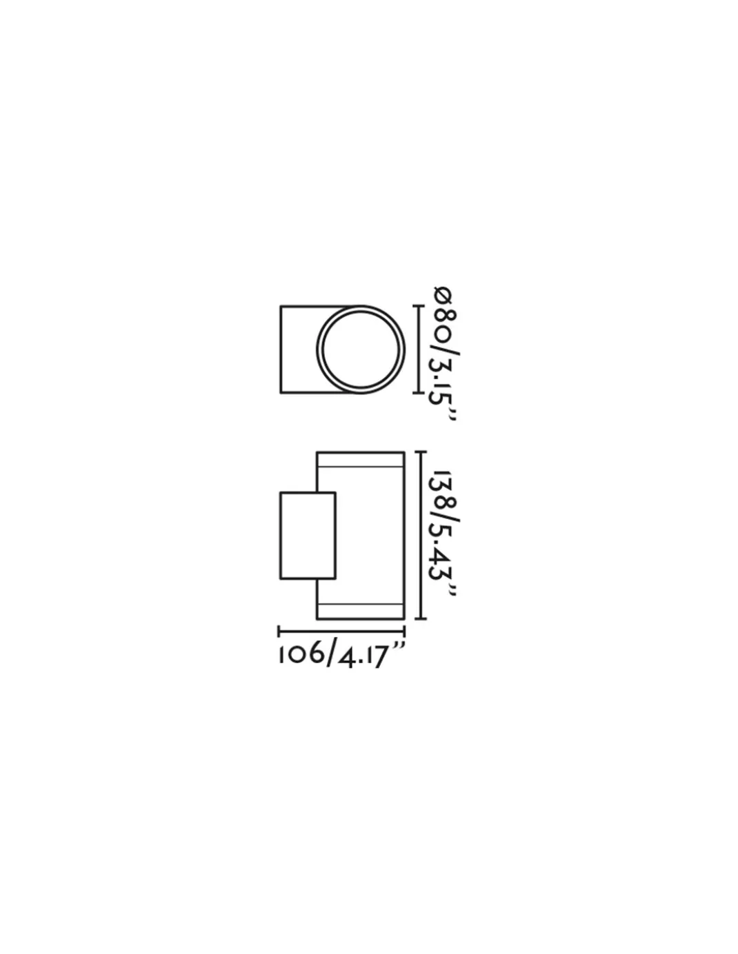 Aplique de pared Tond – Faro – Lámpara de exterior LED, doble iluminación