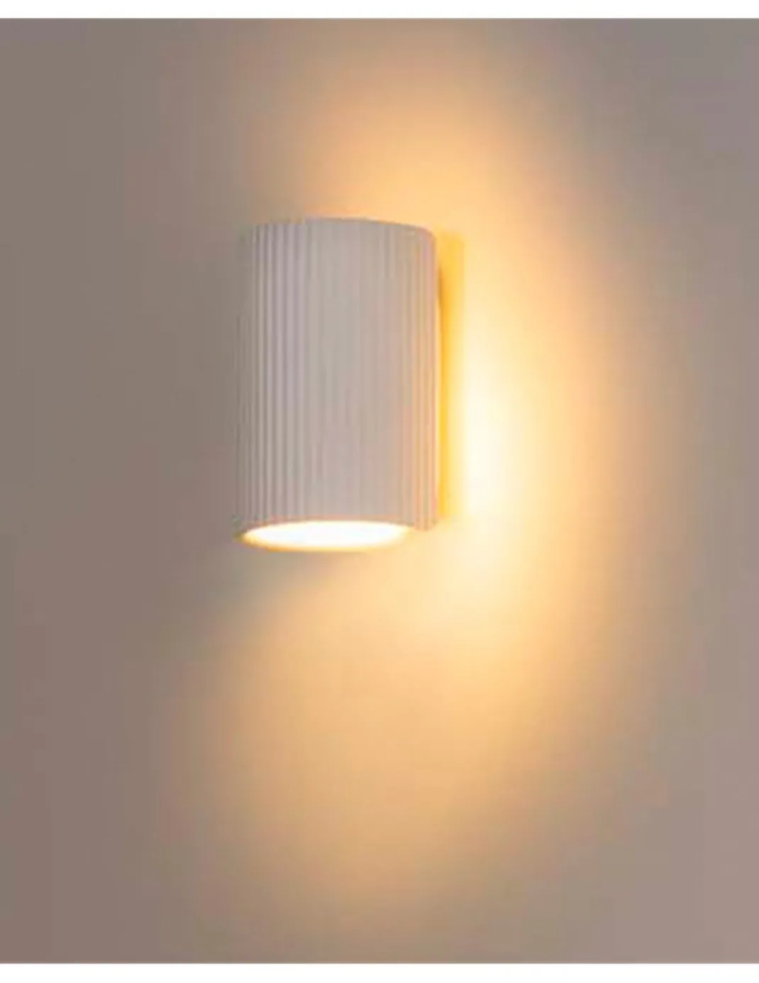 Aplique de pared Trama - Faro - Lámpara de yeso, luz unidireccional o bidireccional