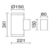 Aplique de pared Tramuntana Dopo - Novolux Lighting