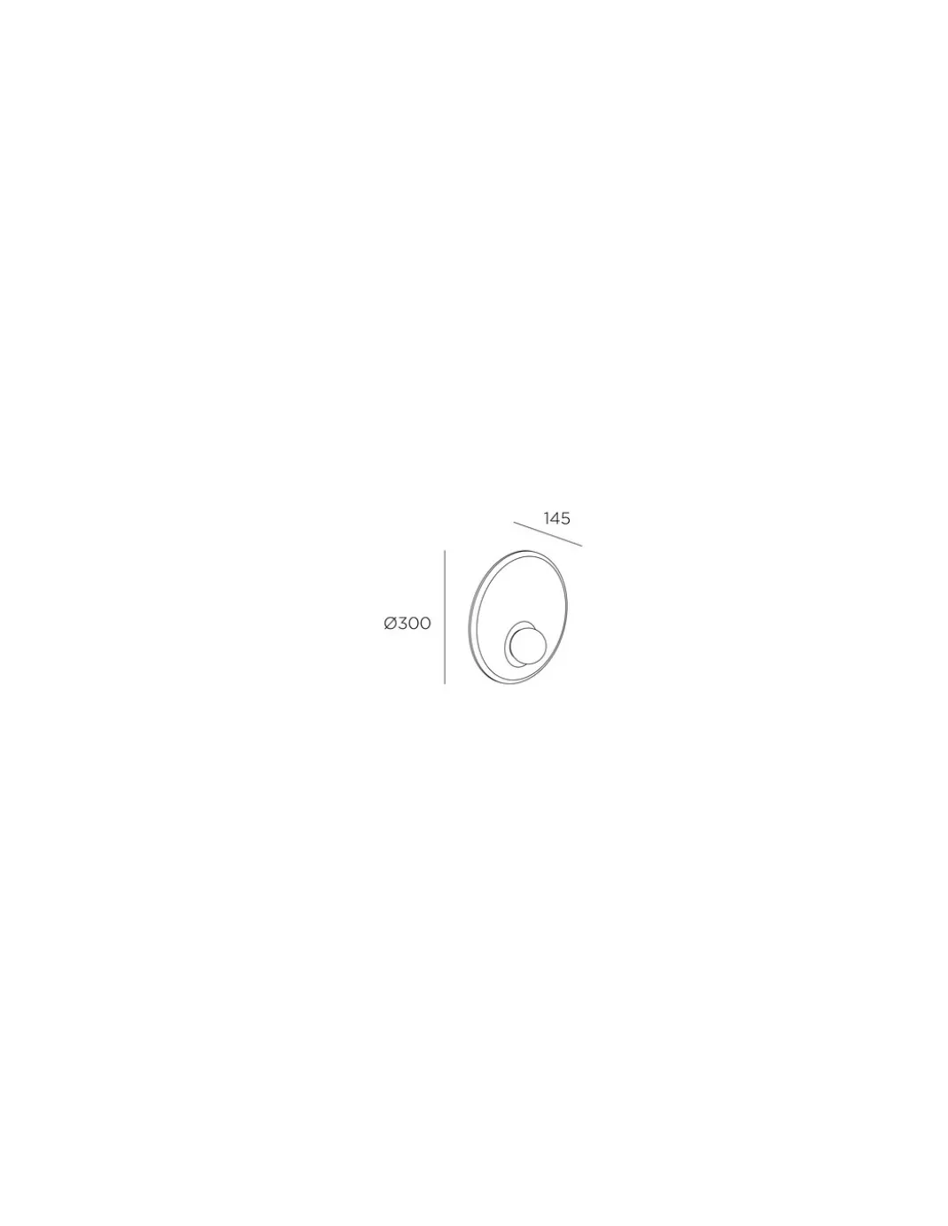 Aplique de pared Trip - LedsC4 - Lámpara circular con difusor de cristal opal