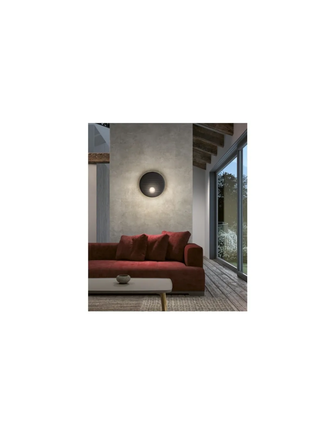 Aplique de pared Trip - LedsC4 - Lámpara circular con difusor de cristal opal