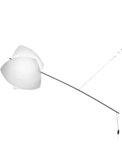 Aplique de pared Voiles - LedsC4 - Lámpara de papel japonés, diseño artístico