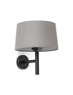 Aplique de pared Windsor - Faro - Pantalla gris, luz ambiental