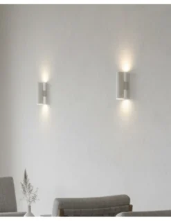 Aplique de pared Zoom - ACB - Diseño cilíndrico con doble luz arriba y abajo