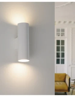 Aplique de pared Zoom - ACB - Diseño cilíndrico con doble luz arriba y abajo