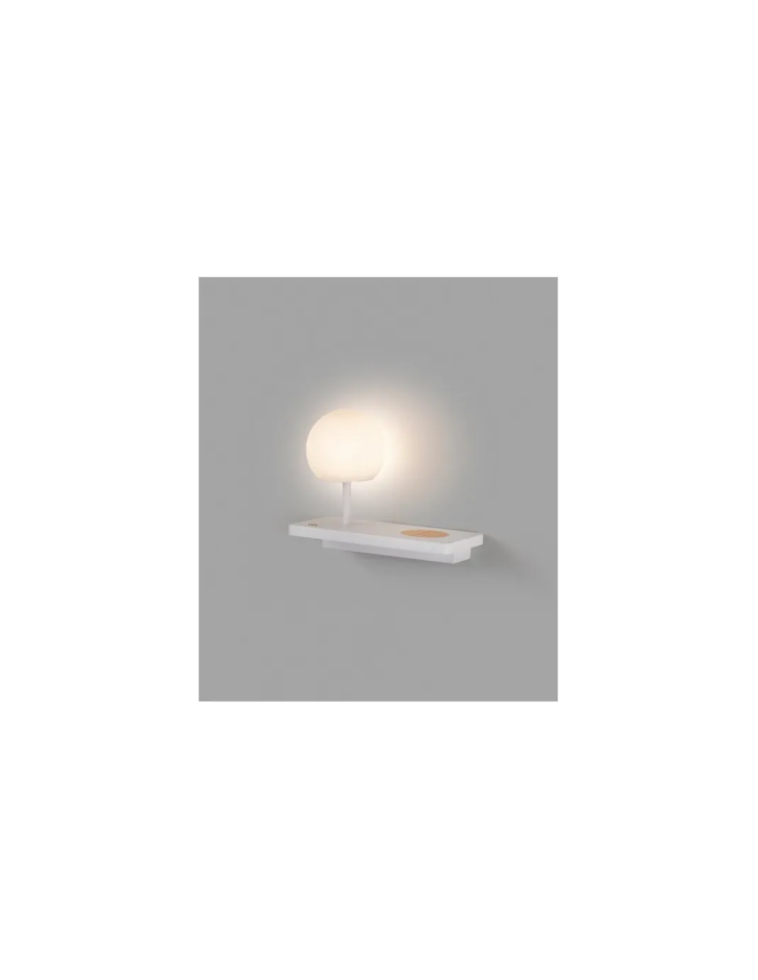 Aplique der. LED SMD con cargador de móvil, USB y regulador de intensidad - Niko - Faro