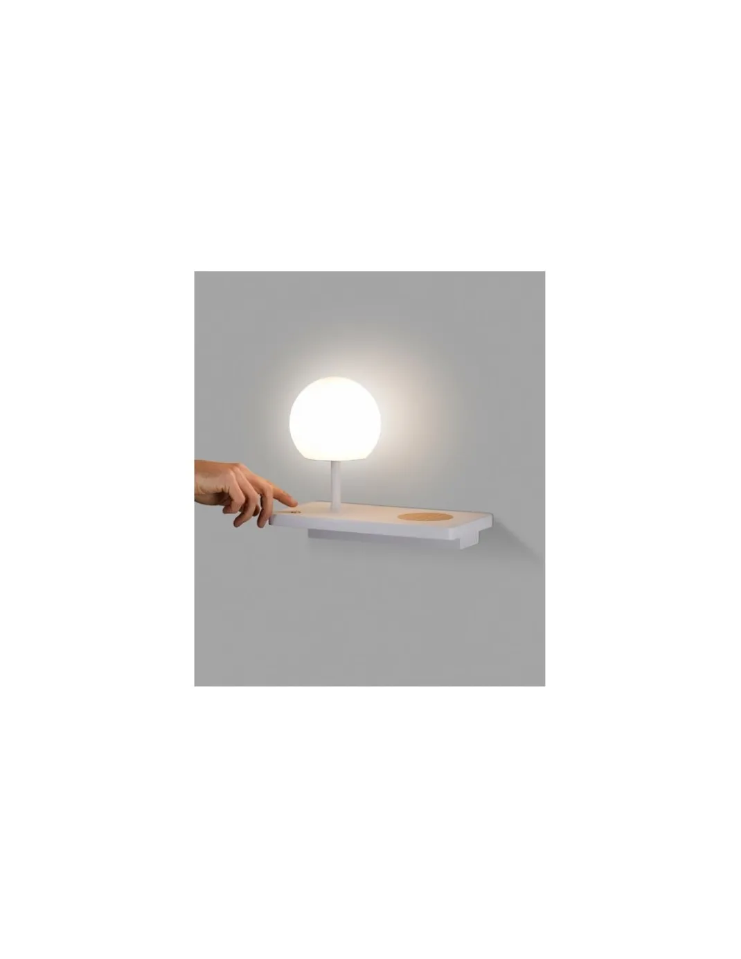 Aplique der. LED SMD con cargador de móvil, USB y regulador de intensidad - Niko - Faro