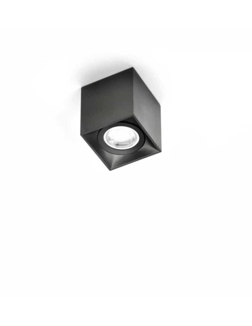 Aplique de techo de aluminio con acabado aluminio negro satinado 2700K - Mini Dau - Milán