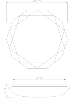 Aplique de techo LED Diamante II - Mantra
