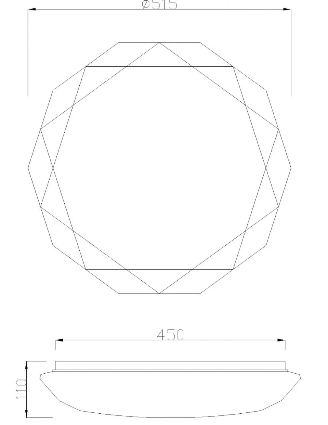 Aplique de techo LED Diamante II - Mantra