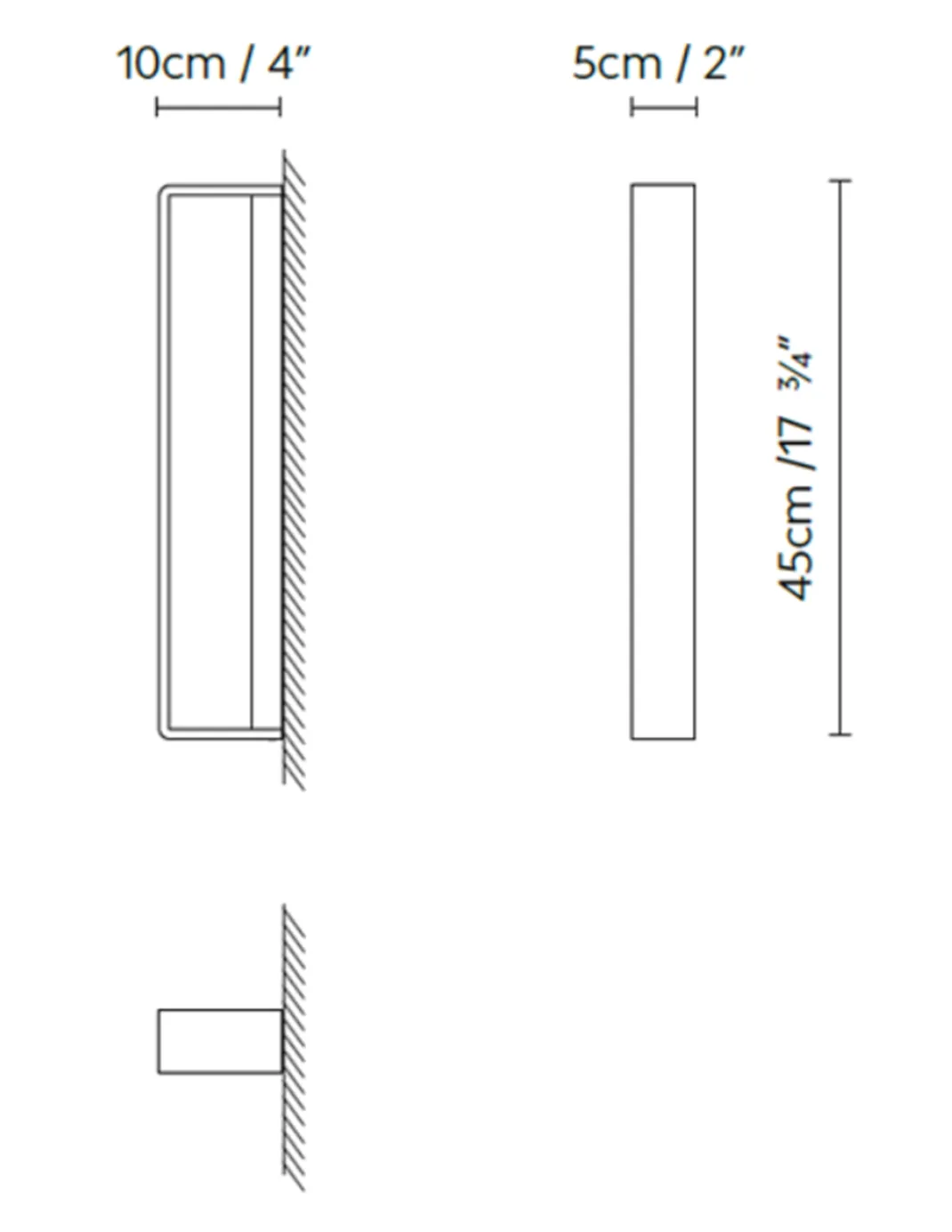 Aplique exterior Myn W Outdoor - B.lux - Diseño vertical minimalista con luz LED difusa para fachadas