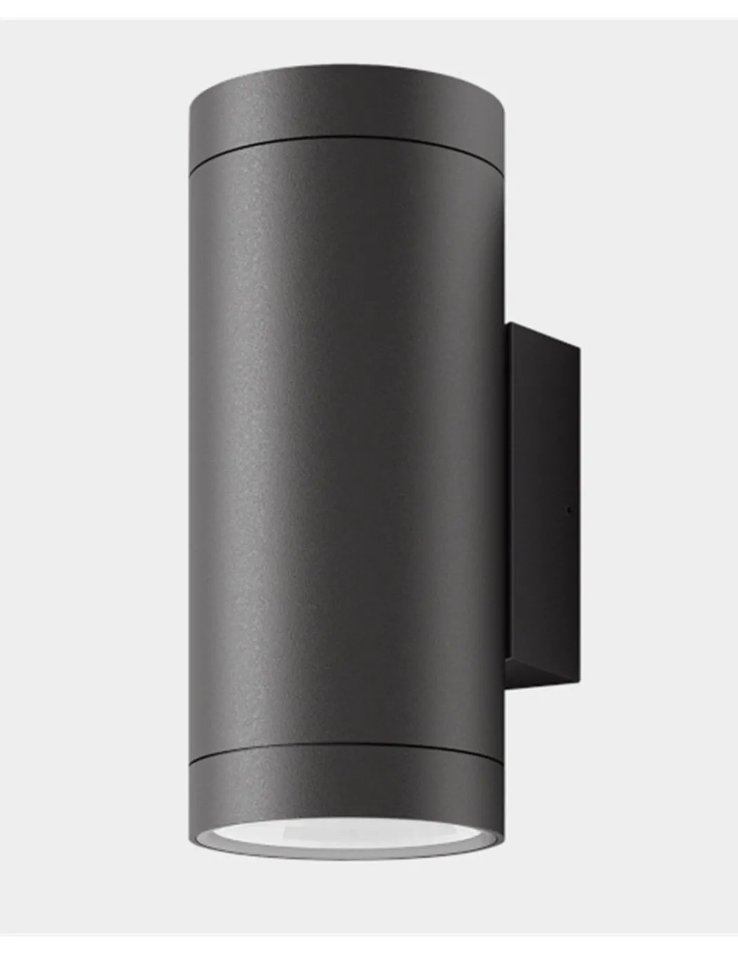 Aplique exterior Nori - ACB - Lámpara de pared cilíndrica de doble luz IP65