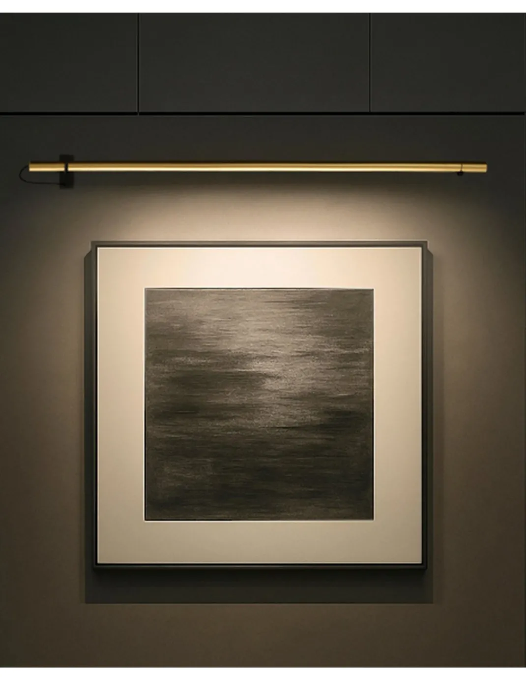 Aplique lineal Solid W - B.lux - Lámpara de pared LED para iluminación de cuadros y zonas decorativas