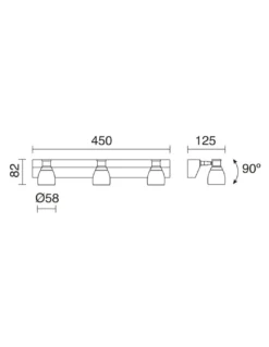 Aplique para espejo de baño de cristal Alf - Exo - Novolux Lighting