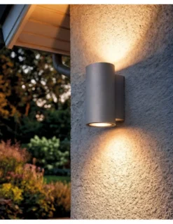 Aplique para exterior Nox - ACB - Aplique LED cilíndrico con luz bidireccional
