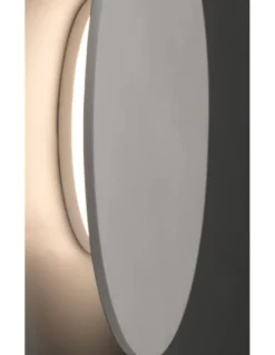 Aplique pared Luna – Faro – Lámpara de yeso blanco, LED 2700K, Ø 20 cm