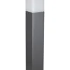 Baliza Chicago (cuadrada) – Mantra – Lámpara de exterior de pie, Gris oscuro, 65 cm