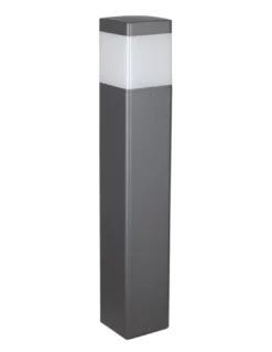 Baliza Chicago (cuadrada) – Mantra – Lámpara de exterior de pie, Gris oscuro, 65 cm