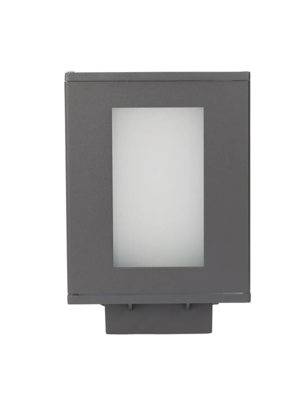 Baliza de exterior Alfil – FORLIGHT – Moderna lámpara de aluminio antracita, E27 IP44, Altura: 22 cm
