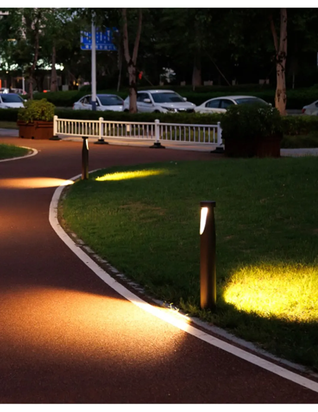 Baliza de exterior Bot - Iberlamp - Diseño antracita, altura: 82 cm