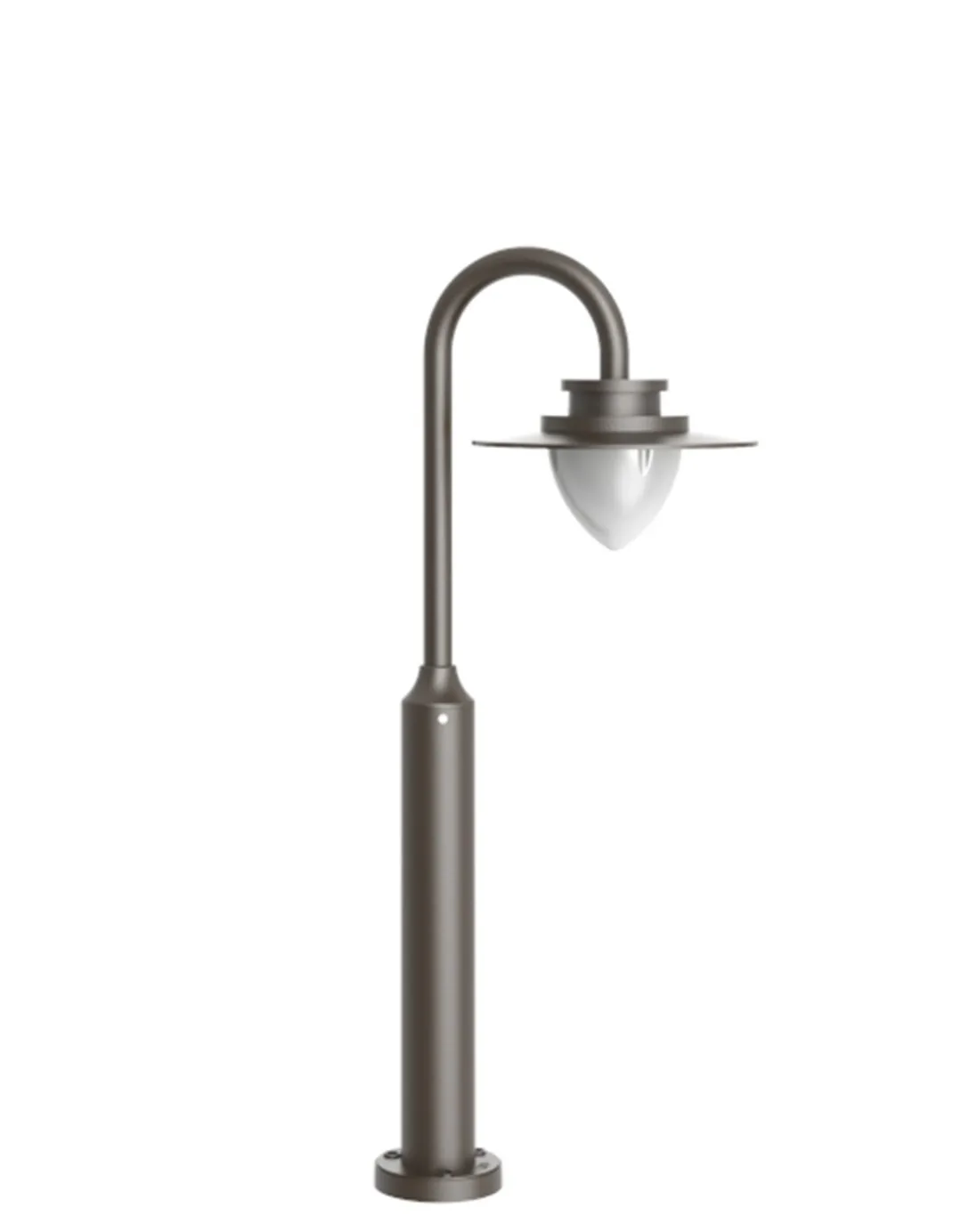 Baliza de exterior Calais - Iberlamp - Lámpara marrón LED
