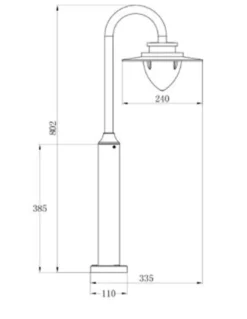 Baliza de exterior Calais - Iberlamp - Lámpara marrón LED