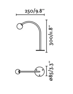 Baliza de exterior Cuca - Faro - Lámpara minimalista con pantalla esférica