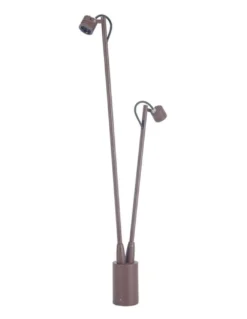 Baliza de exterior Fint - FORLIGHT - Lámpara con dos luces orientables, 70 cm