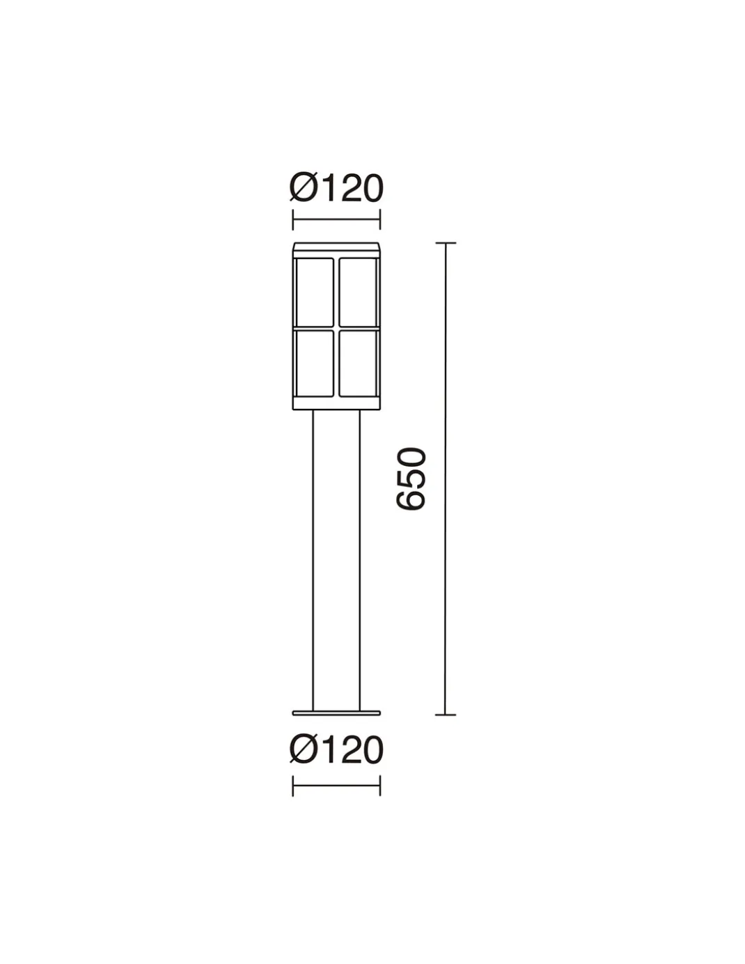 Baliza de exterior Lug - Novolux Lighting - Diseño industrial, 65 cm