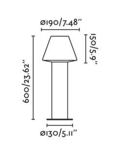Baliza de exterior Mistu – Faro – Aluminio gris oscuro, 60 cm