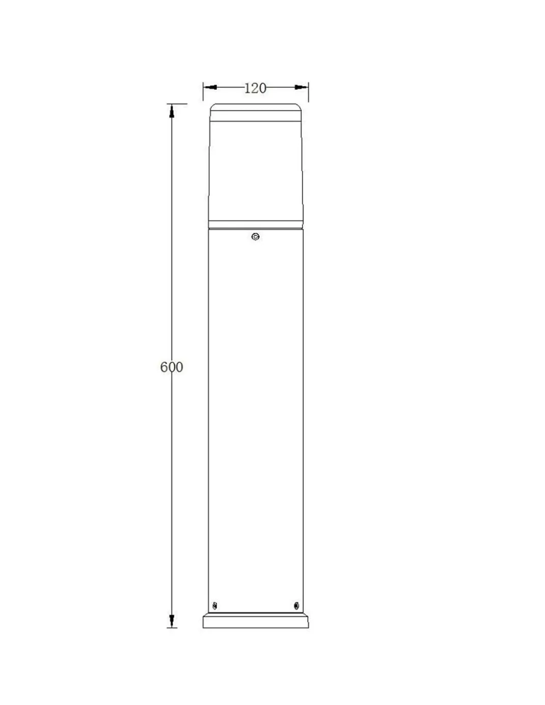 Baliza de exterior Terra -Iberlamp - Lámpara LED, altura 62 cm