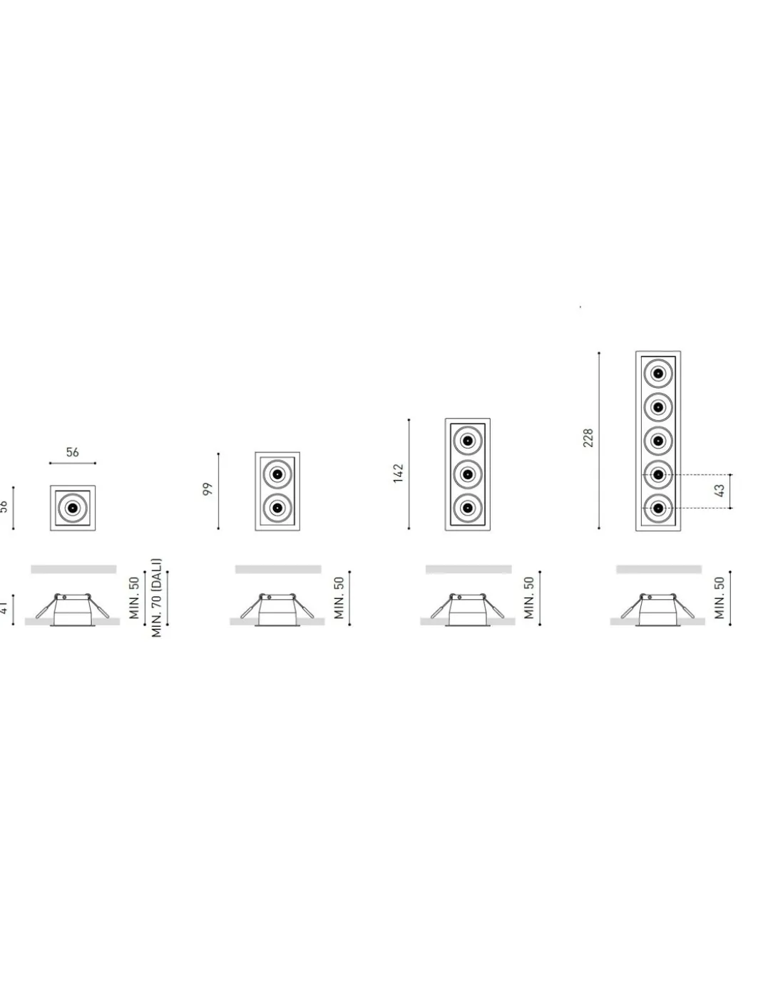 Black Foster Recessed - Arkoslight