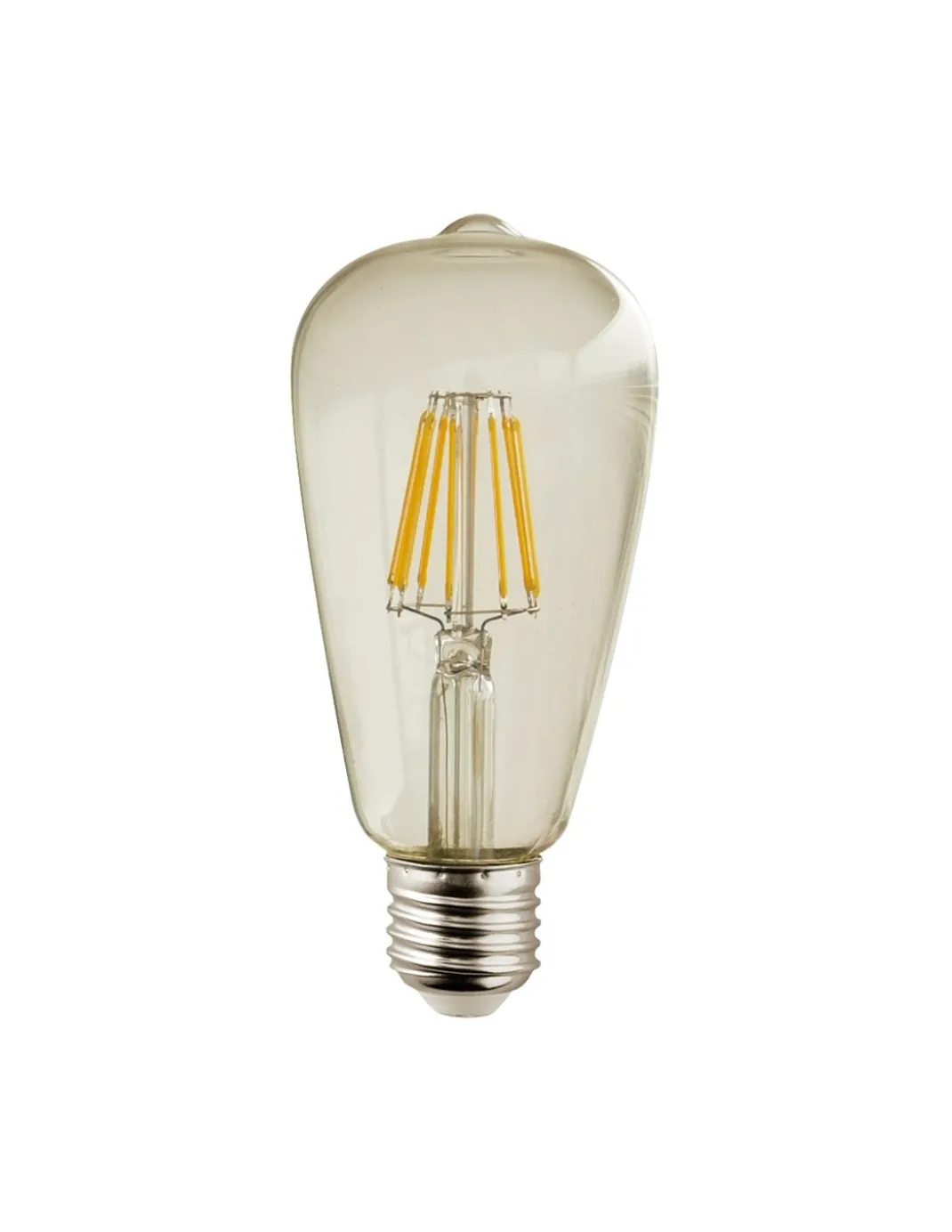 Bombilla E27 7W Pebetero ST64 - ALG - Bombilla LED con filamento decorativo, estilo vintage