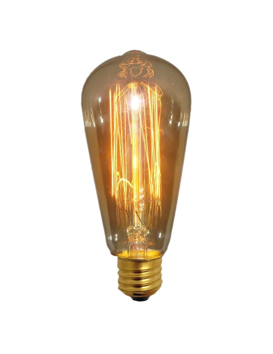 Bombilla E27 7W Pebetero ST64 - ALG - Bombilla LED con filamento decorativo, estilo vintage