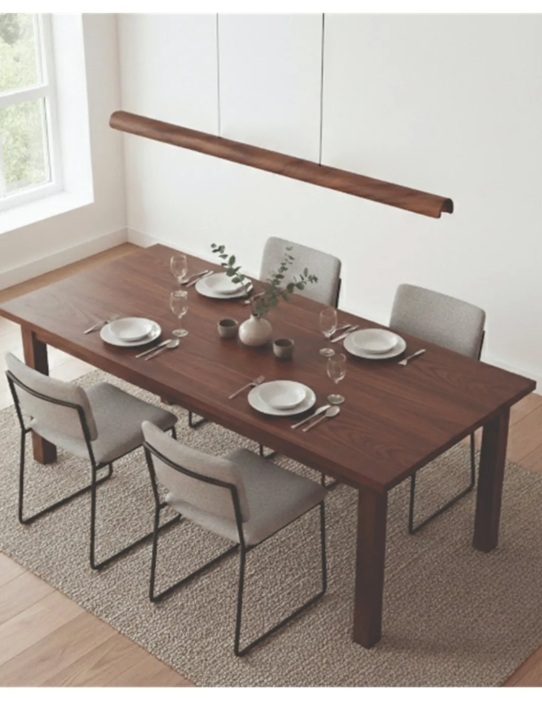 Colgante de techo Alma - ACB - Lámpara lineal moderna de madera